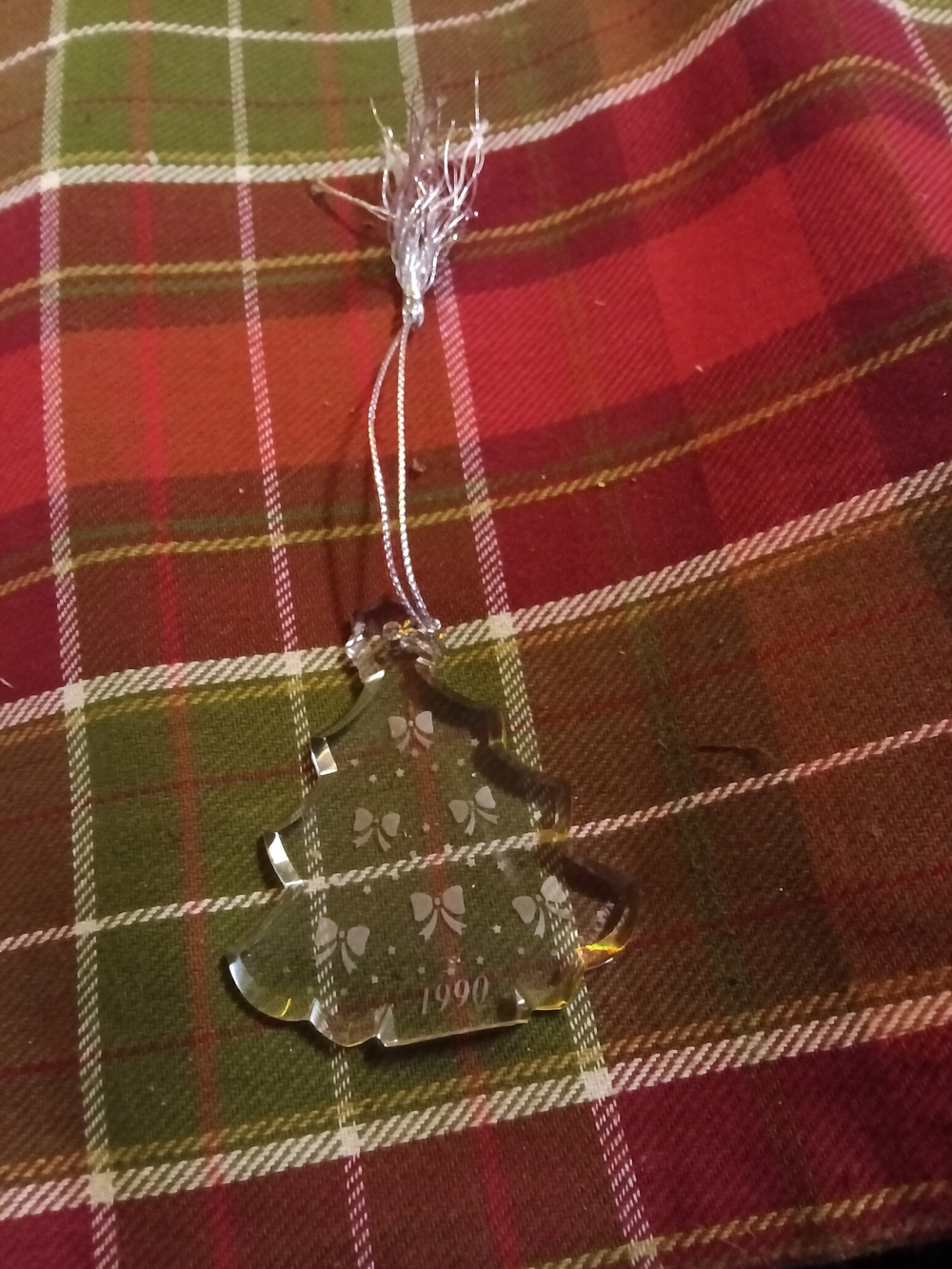 Lenox Crystal Christmas Tree Ornament - 1990